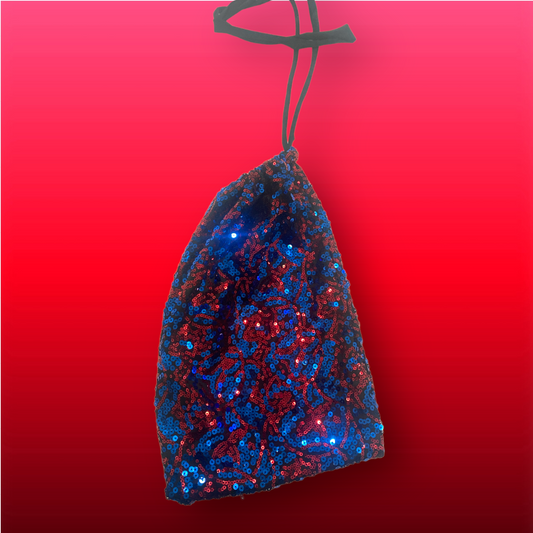 Blue Red Sequin Bag